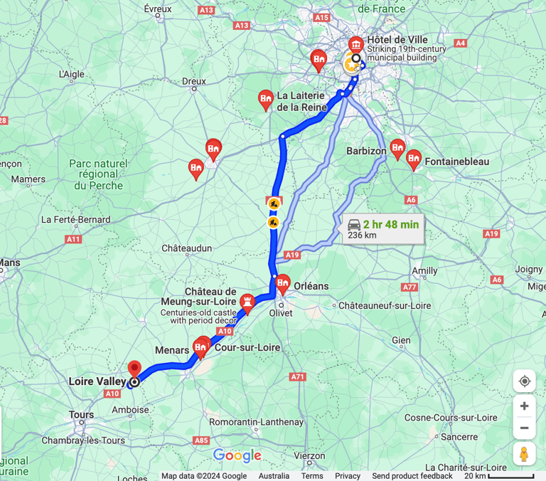 Paris to Loire Valley - 16 July 2024