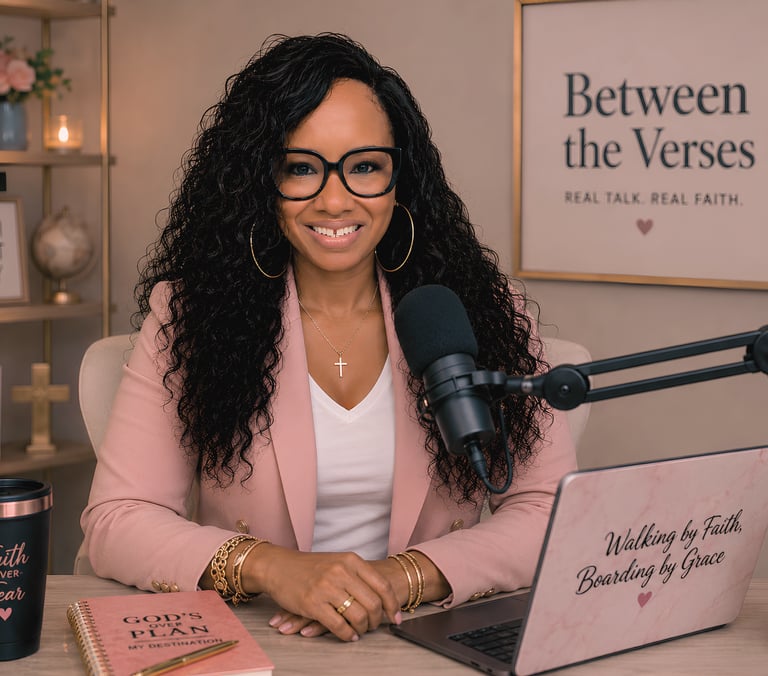 Kelli LaVerne sharing biblical encouragement through Between The Verses podcast