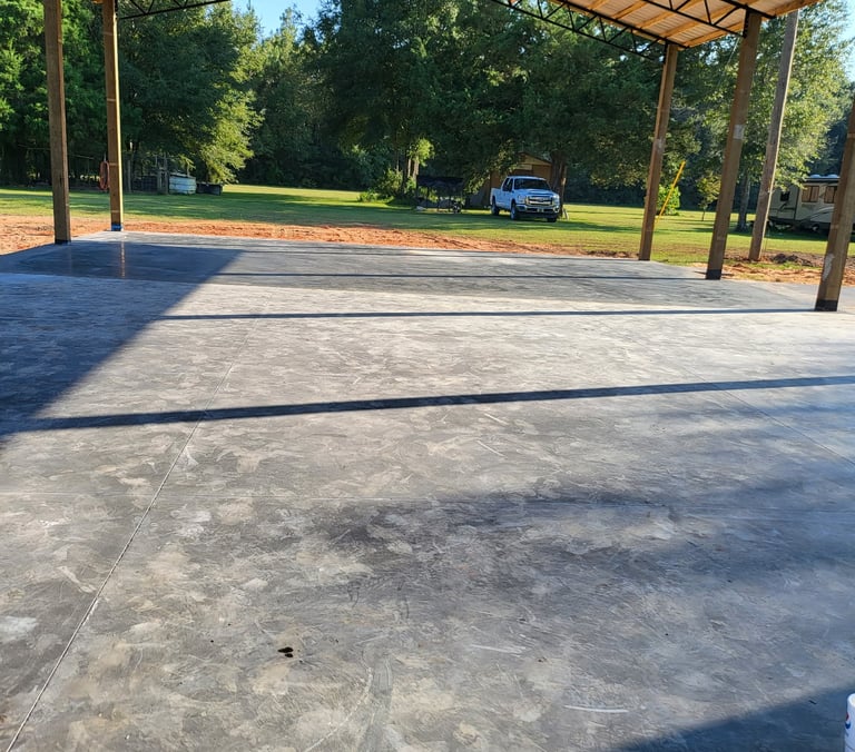 Finished concrete parking lot in Pensacola FL built for durability and heavy use