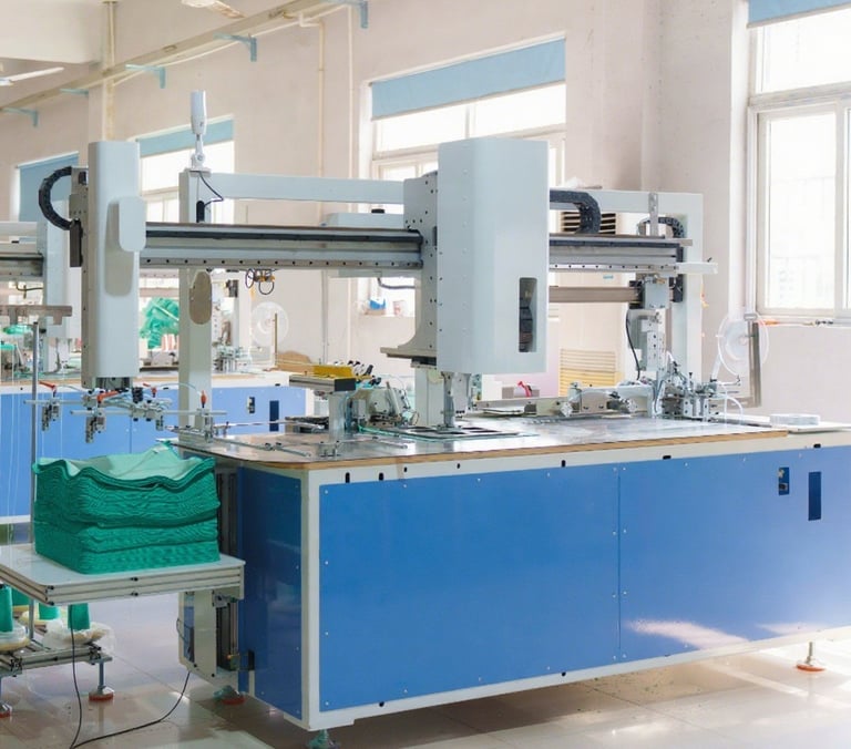 round corner overlocking machine