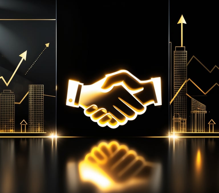 a business handshake with a business man shaking hands