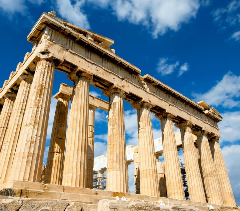 Temple of Olympian Zeus, Ancient greek temple in Athens, Greece