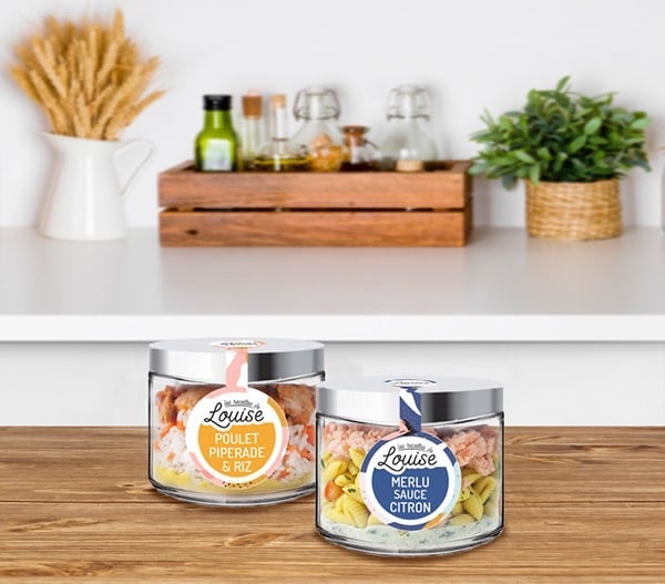 Packagings vue de face plats cuisinés les recettes de louise