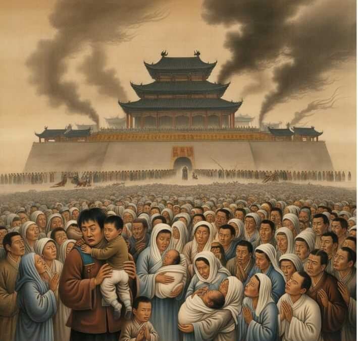 Dòng người hỗn loạn bởi động đất