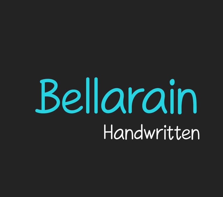 Bellarain handwritten font. Download now from Lobotype.