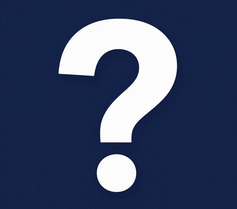 A group of question marks sitting next to each other