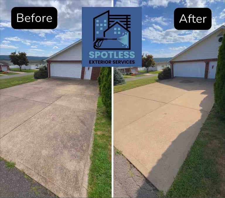 before and after driveway