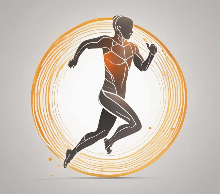 Athlete training with digital devices in a modern gym environment.