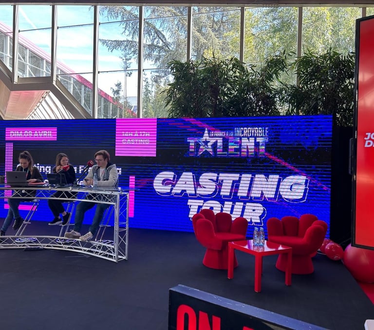 Jury et plateau Casting Tour Talent lors d'un casting en France