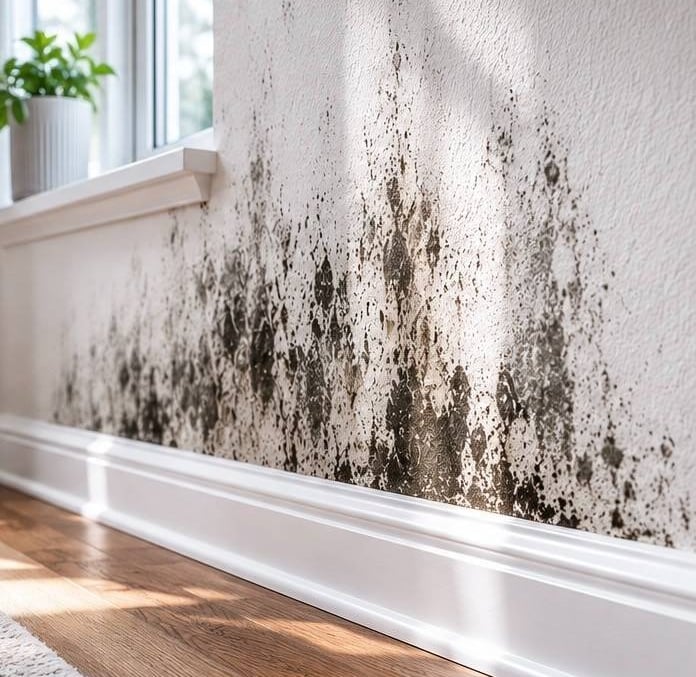 visible mold growth spreading across interior wall of Colorado Springs home requiring professional removal