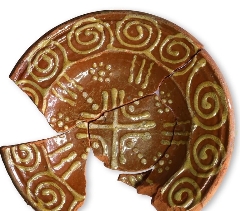 Cringleford slipware plate