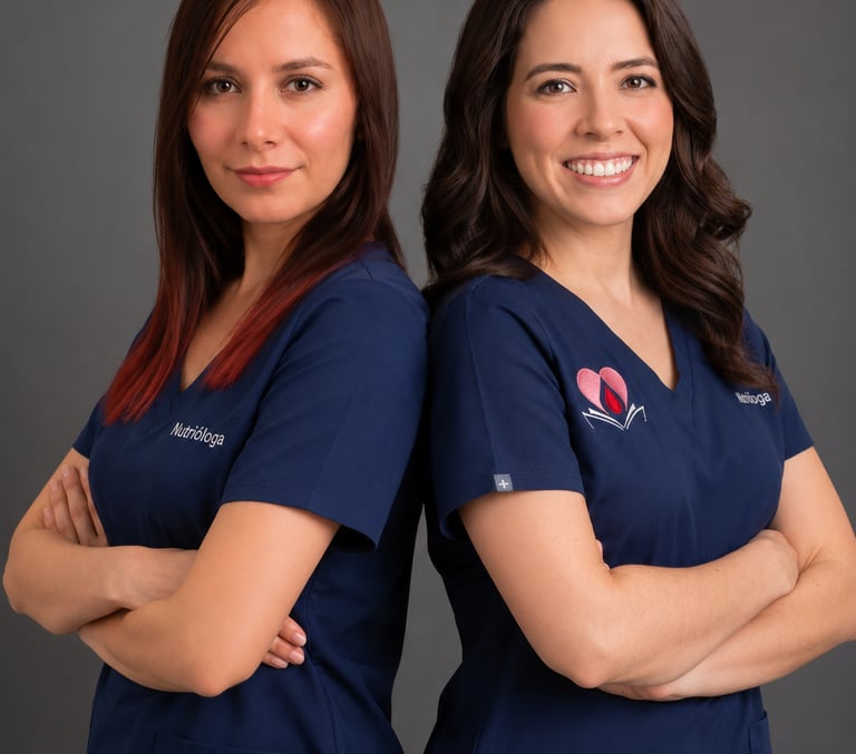 Foto de maestra en nutrición clínica Georgina Castelan con Lic Jessica Monroy 