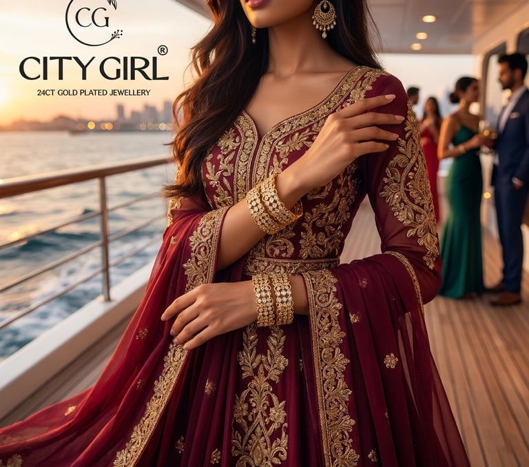 gold covering bangles - City Girl Jewellery - daily party wear gold bangles with AD Stones