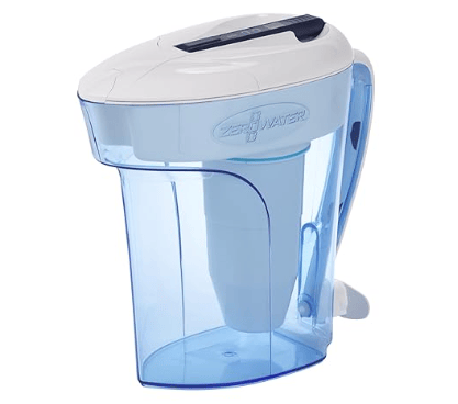 ZeroWater 12-cup water filter pitcher with integrated TDS meter