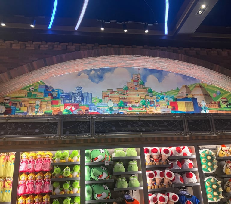 Super Nintendo World - Mural of a Mario World