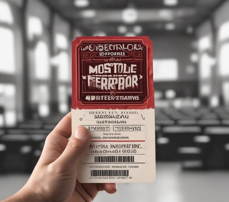 A thrilling scene from a horror short film screening.