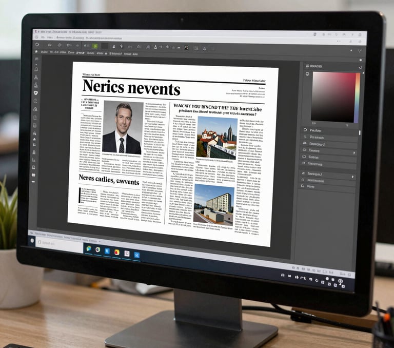 Photo of a journalist interviewing a local event participant with a microphone.