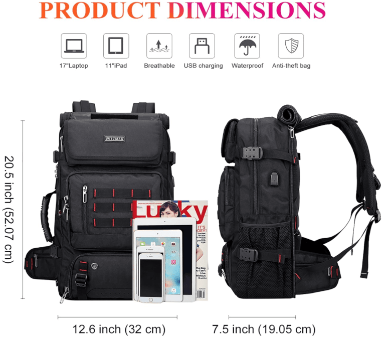 Travel Backpack for a long hike with portable power