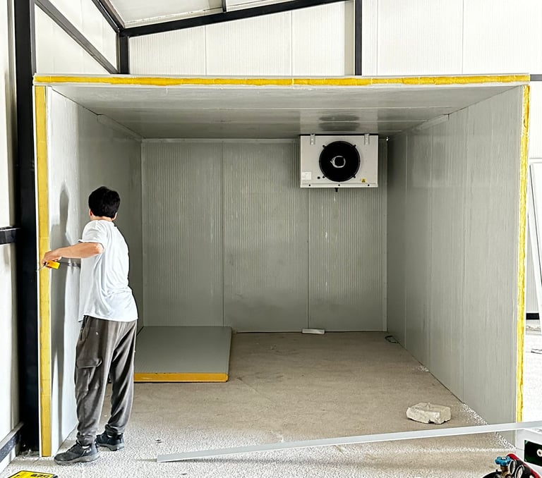 Endüstriyel soğuk hava deposu imalatı ve kurulumu. Modüler soğuk oda panel sistemleri Türkiye.
