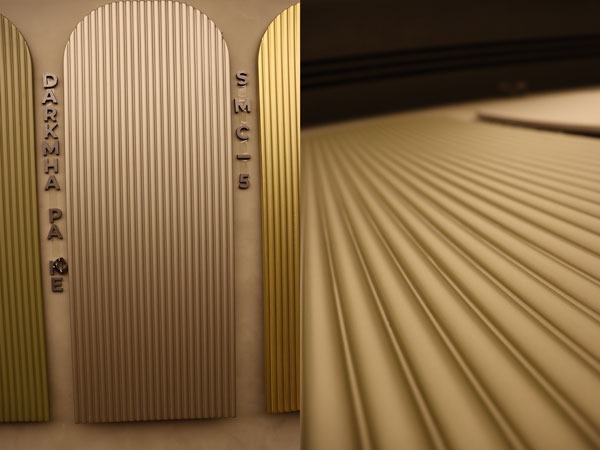 a pair of skis sitting on a table