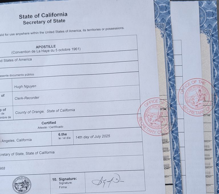 California Secretary Of State Apostille