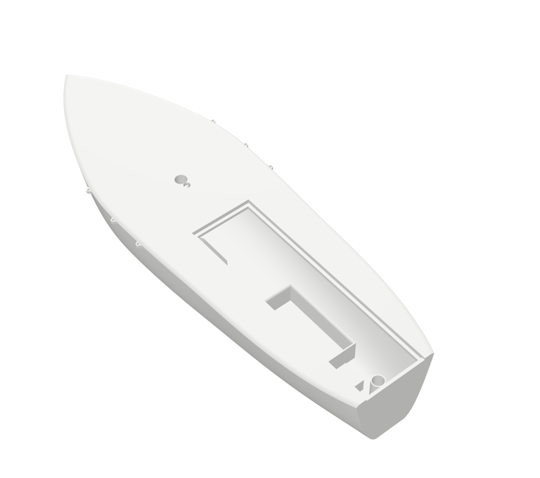 A radio controlled sailboat hull model for 3D printing