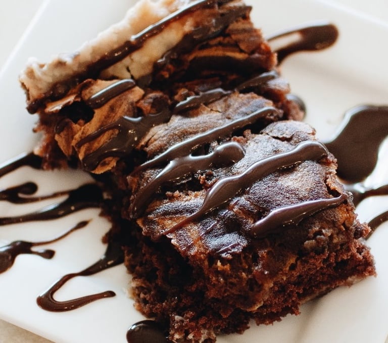 Earthquake cake, German chocolate 