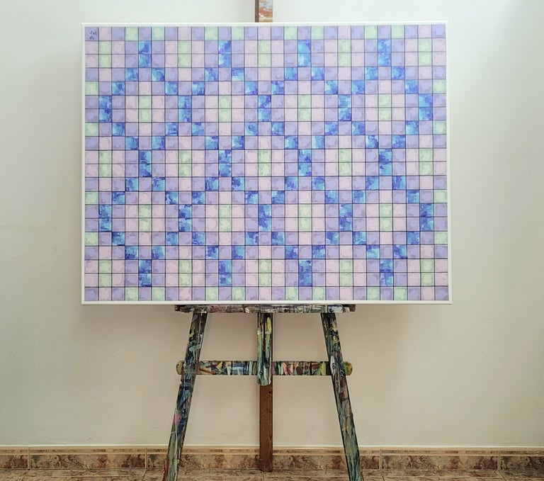 Composicion 827, en el caballete.