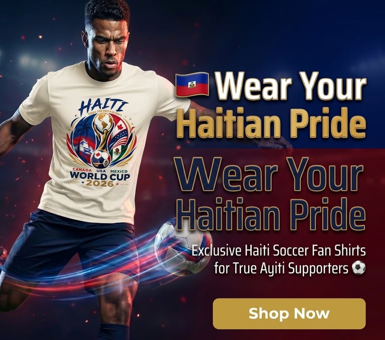 Haiti Fan Apparel, Caribbean Pride Shirt, Haiti Soccer Fan Shirt, Football Fan Shirt 2026, Haitian C