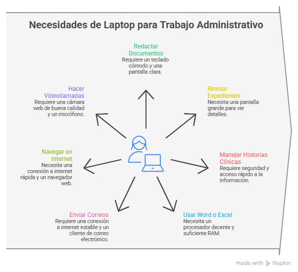 necesidad administrativa de laptop SYSLAND