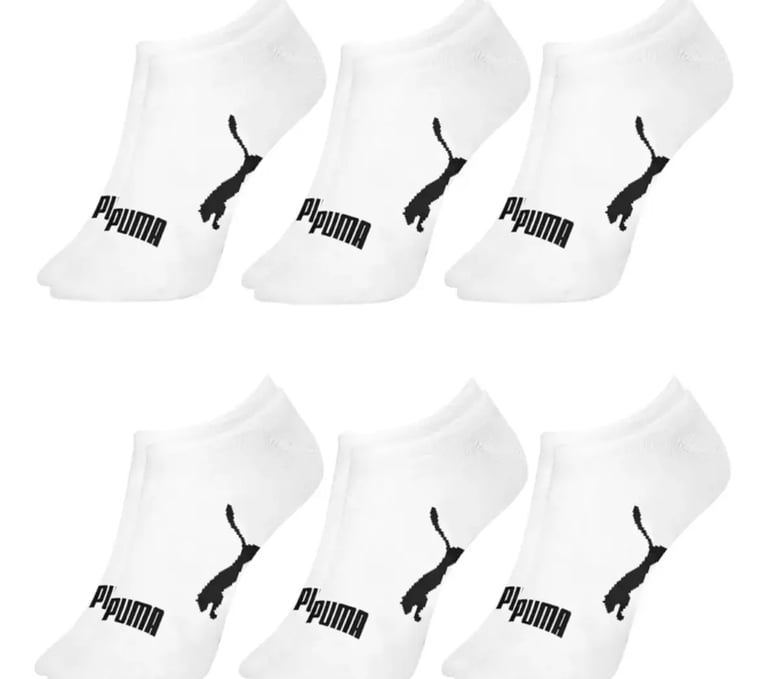 Kit 6 Pares Meia Puma Soquete Algodão Cano Baixo Original