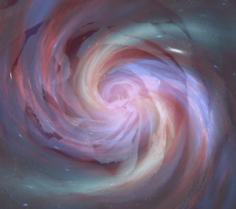 Vortex of soft light and color, symbolizing the spiral path of healing, identity, soul remembrance