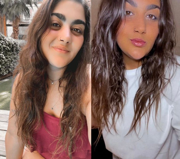 Cambio del cabello en una mujer