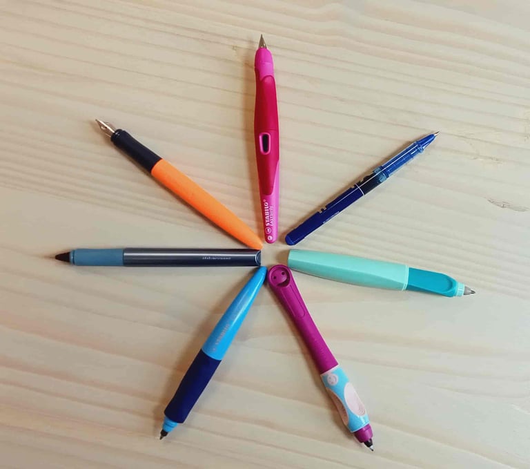 Infos pratiques exemples de stylos à essayer au cabinet
