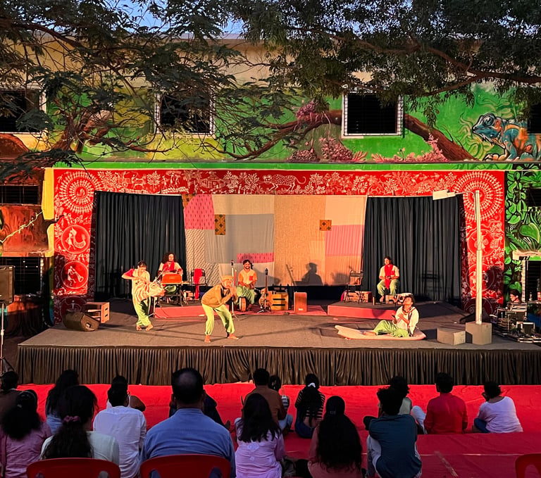 Kavan at the Tarpa Theatre Festival in Aarey Forest, Mumbai