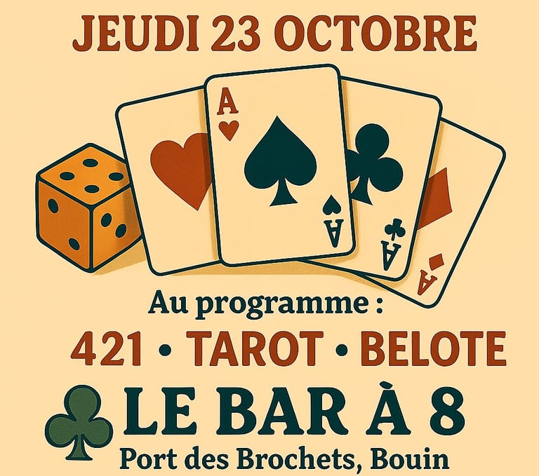 évènement vendée soirée jeux de bistrot