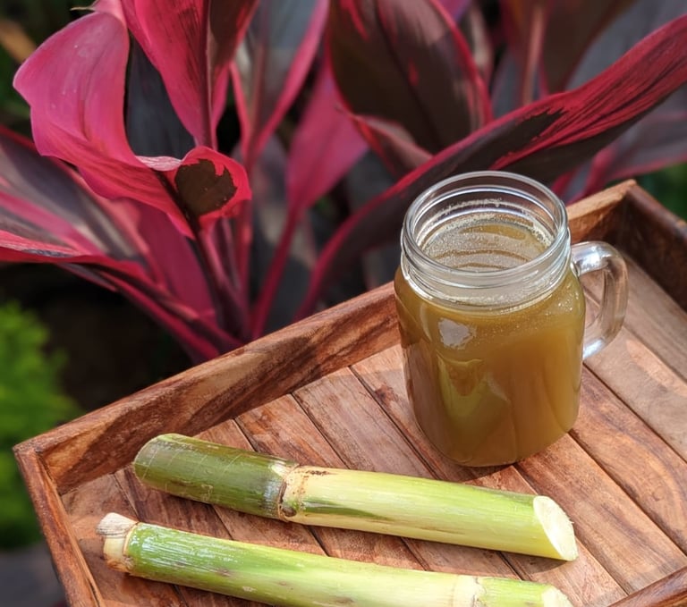 Pure fresh sugarcane juice