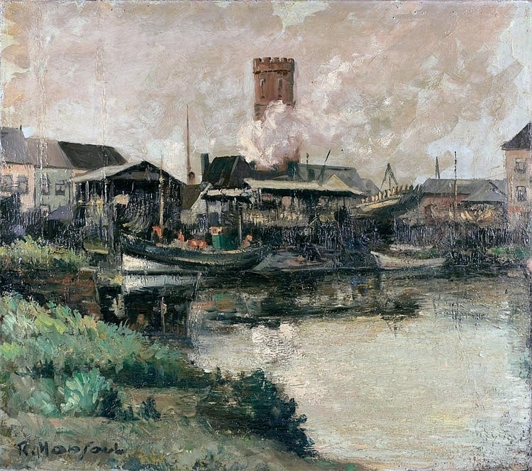 Tableau de René Hansoul "vieux port"