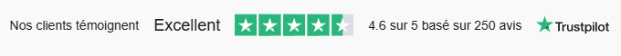 avis positif trustpilot 4.6 étoiles sur 5