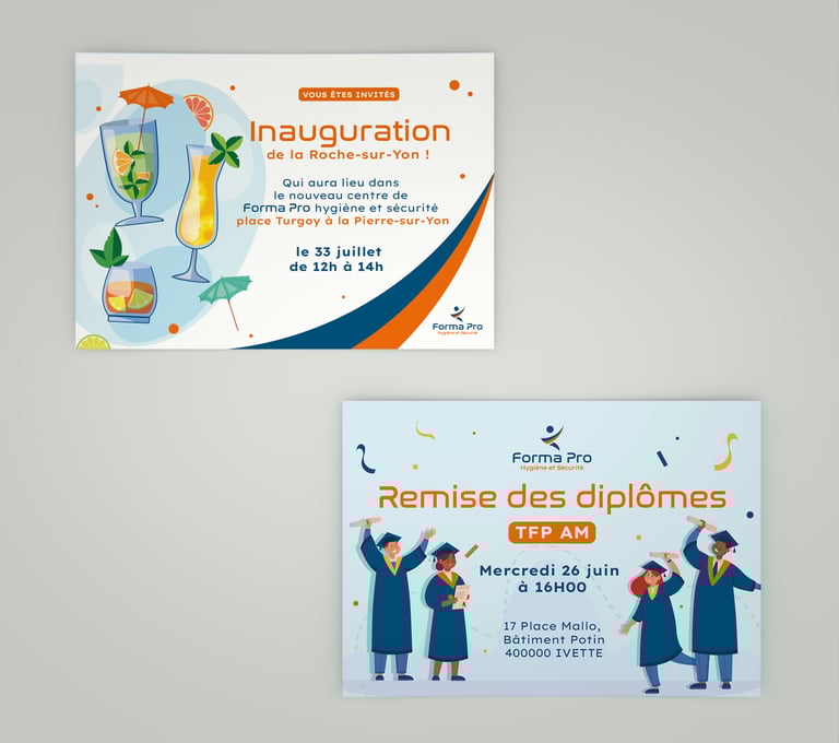 Réalisation : Invitation pour Forma Pro hygiène et sécurité - Amy Atelier Graphique