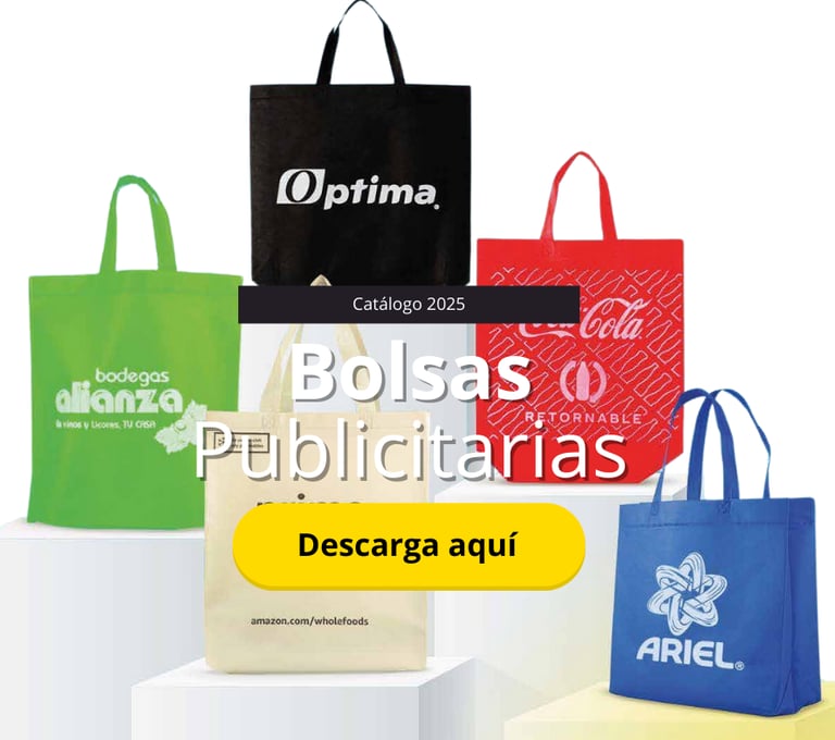 Catálogo de bolsa publicitarias, impresión de bolsas