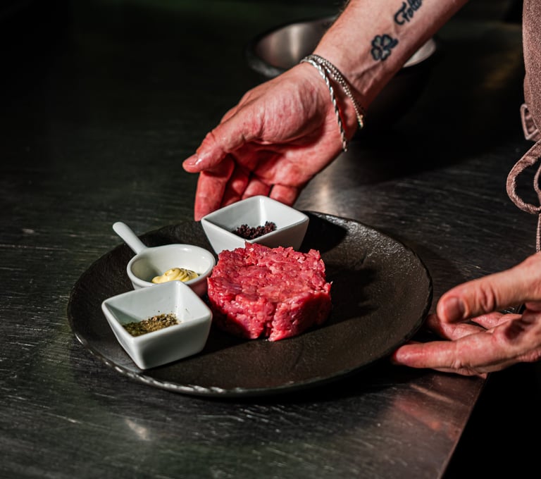 shooting food tartare