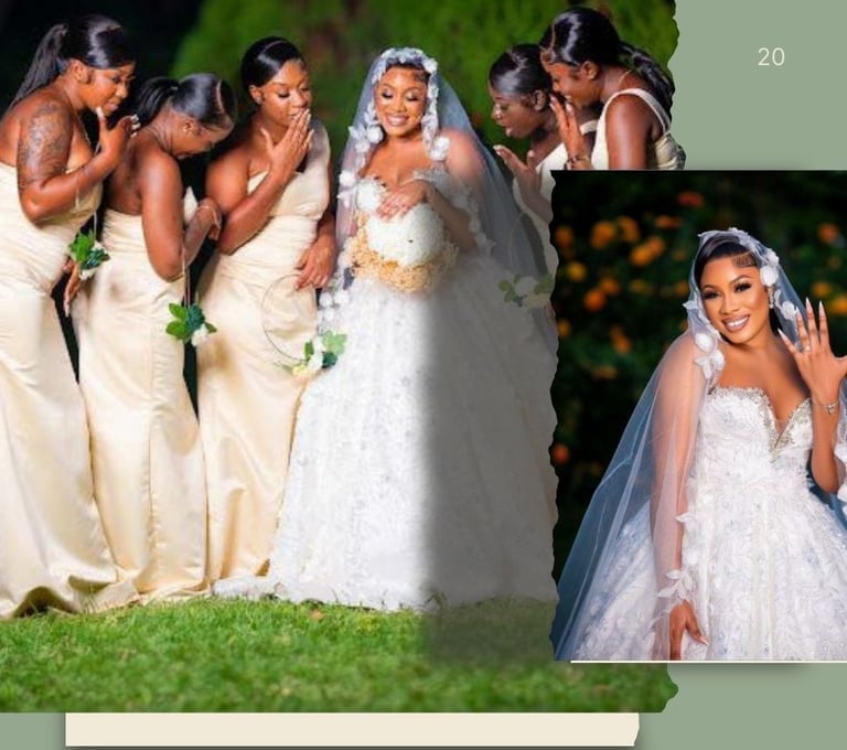 Look stunning on your special day with flawless lace wig installation for a bride and her bridal party at Kwik Fingaz