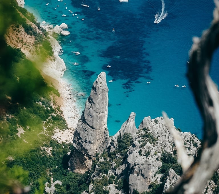 View of Cala Goloritzè from Punta Salinas, Baunei Sardinia