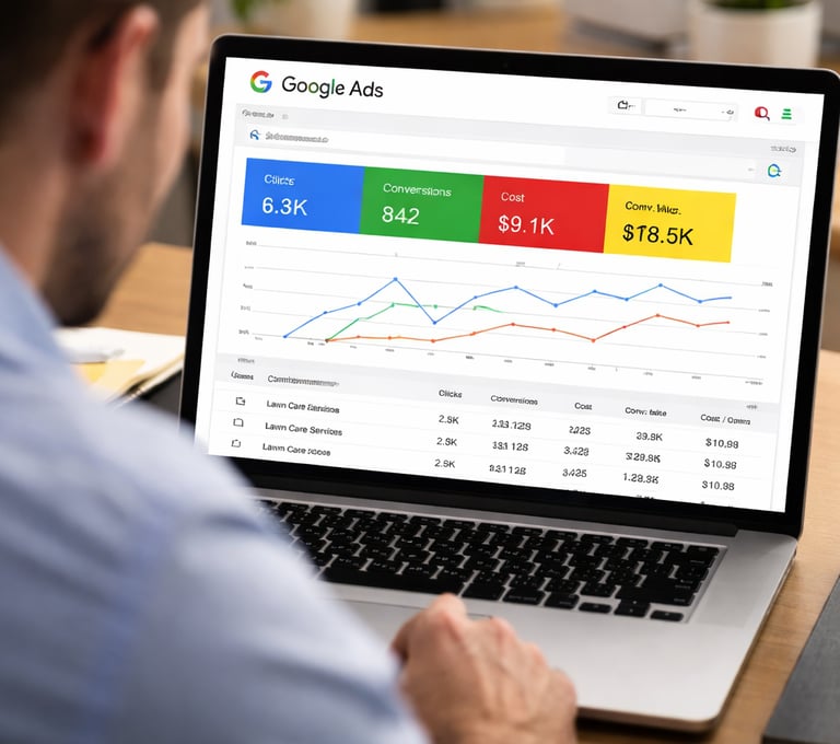 Google Ads digital growth expert analyzing Google analytics for measurable KPIs