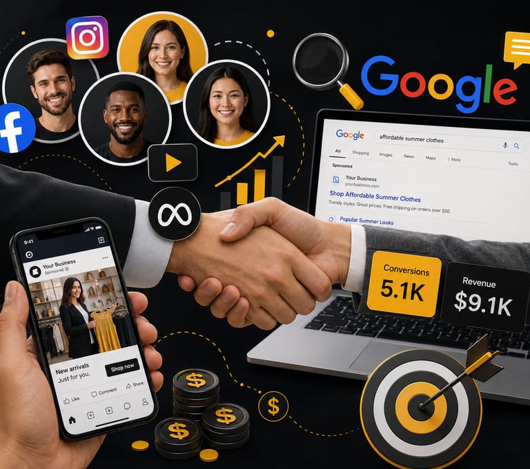 Google Ads and Meta Ads strategies working together to drive cross-platform business growth