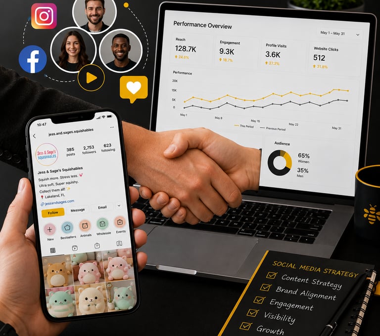 Social media marketing and online visibility strategies that build engagement and customer trust