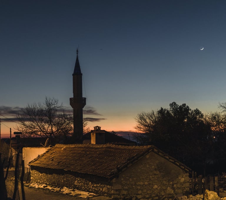 Abendstimmung in einem türkischen Dorf