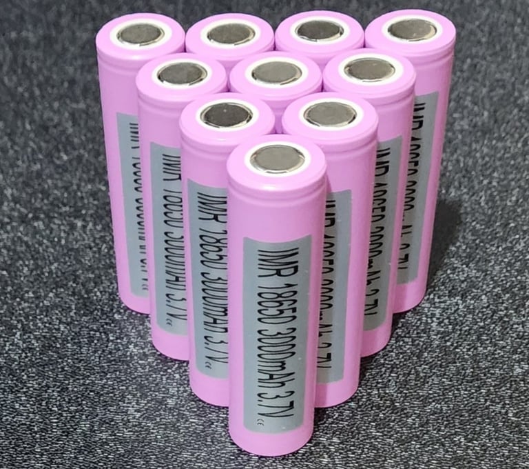 10 pack of high powered rechargeable 18650 lithium ion batteries.  