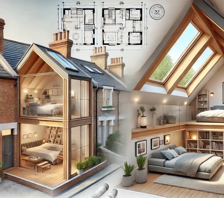 Open-plan Loft conversion with bifold windows